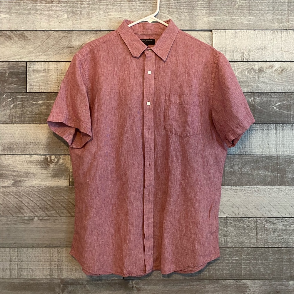 Men’s Banana Republic Linen Button Down | size L